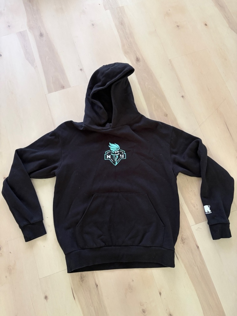 wnba new york liberty round21 pullover hoodie womens sz small
